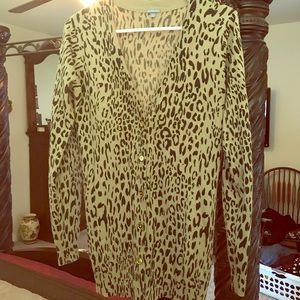 Leopard printed cardigan